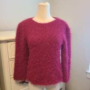 Vintage Fuzzy Magenta Sweater